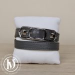 Bracelet City double tour en cuir gris - Balenciaga Dressingment Votre