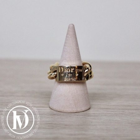 Bague Gourmette GM en or jaune t.52 - Dior Dressingment Votre