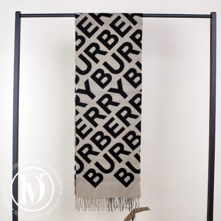 Écharpe reversible en cachemire check logo - Burberry Dressingment Votre