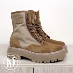 Bottines lacées Bulky Triomphe nylon et suède tan p.37 - Céline Dressingment Votre