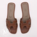 Mules Oran en cuir gold p.37,5 - Hermès Dressingment Votre