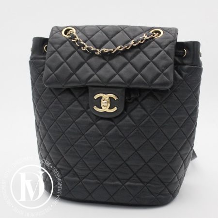 Sac à dos en cuir matelassé noir - Chanel Dressingment Votre