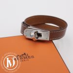 Bracelet Kelly double tour en cuir gold t.S - Hermès Dressingment Votre