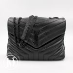 Sac Loulou médium en cuir full black - Saint Laurent Dressingment Votre