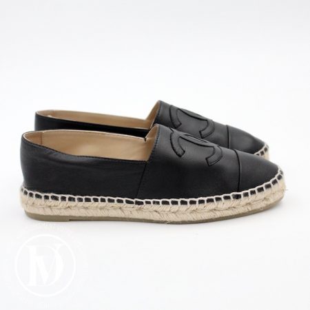 Espadrilles en cuir noir p.36 - Chanel Dressingment Votre