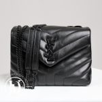 Sac Loulou small en cuir full black - Saint Laurent Dressingment Votre