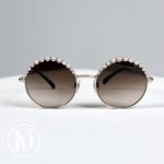 Lunettes de soleil rondes en métal doré - Chanel Dressingment Votre