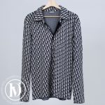Chemise en coton oblique bleu t.M - Dior Dressingment Votre