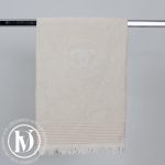 Serviette de bain CC en coton beige - Chanel Dressingment Votre
