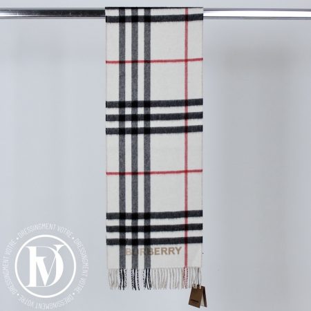 Écharpe reversible à carreaux en cachemire - Burberry Dressingment Votre