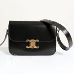 Sac Classique Triomphe en cuir noir - Céline Dressingment Votre