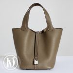 Sac Picotin 22 taurillon clémence étoupe - Hermès Dressingment Votre