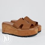 Mules Eze 30 cuir et suede tan p.38 - Hermès Dressingment Votre
