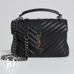 Sac Collège médium cuir noir - Saint Laurent Dressingment Votre