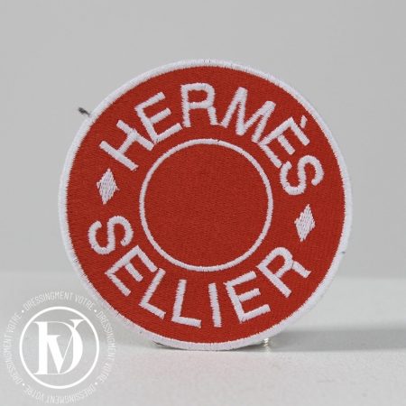 Écusson pour vêtement orange 8 cm - Hermès Dressingment Votre