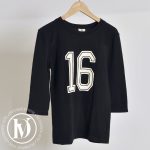 T-shirt manche 3/4 en coton noir t.36/38 - Céline Dressingment Votre