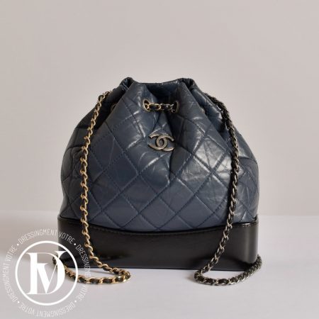 Sac à dos Gabrielle cuir navy et noir - Chanel Dressingment Votre
