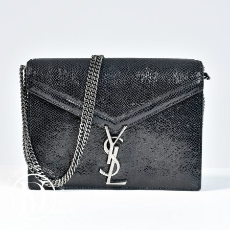 Sac Cassandre en python verni noir - Saint Laurent Dressingment Votre
