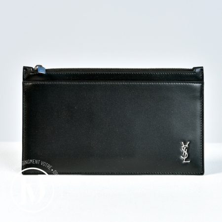 Pochette cassandre en cuir noir - Saint Laurent Dressingment Votre