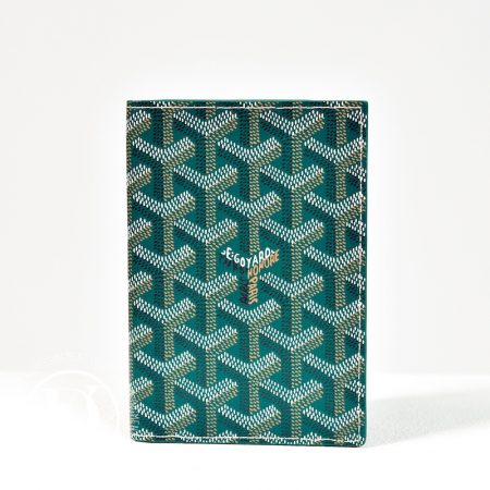 Porte-passeport Grenelle goyardine verte - Goyard Dressingment Votre