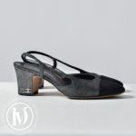 Slingbacks à talon gris irisé p 36,5 - Chanel Dressingment Votre