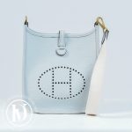 Sac Mini Evelyne 16 en cuir bleu pâle - Hermès Dressingment Votre