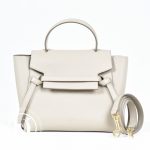 Sac Belt micro en cuir grainé taupe clair - Céline Dressingment Votre