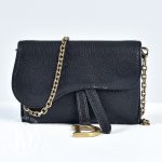 Mini pochette Saddle en cuir noir - Dior Dressingment Votre