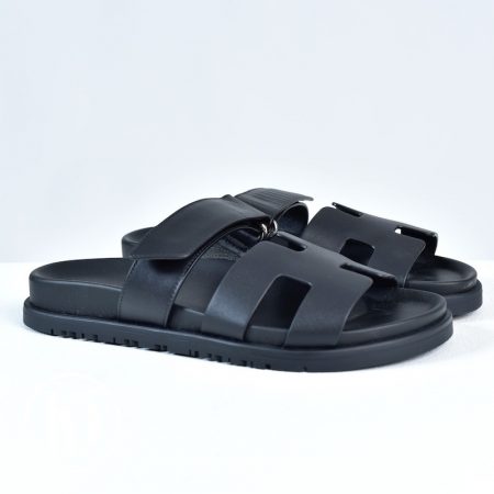 Mules Chypre en cuir noir p.36,5 - Hermès Dressingment Votre