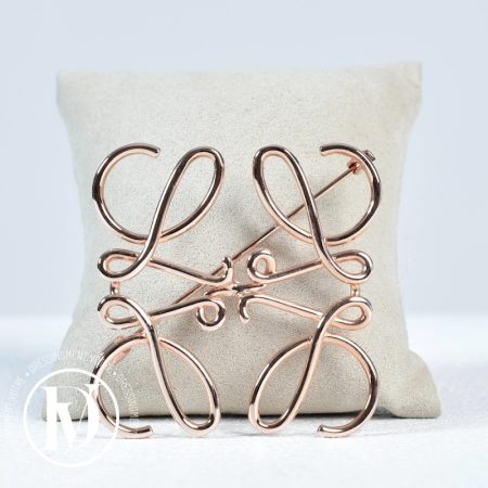 Broche Anagram en plaqué or rose - Loewe Dressingment Votre