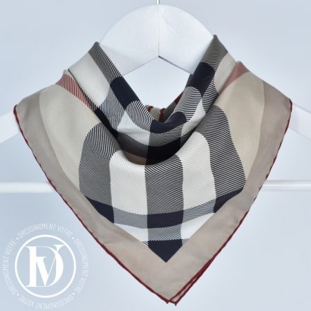 Carré 55 en soie motif tartan - Burberry Dressingment Votre