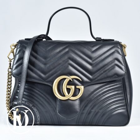 Sac GG Marmont médium en cuir noir - Gucci Dressingment Votre