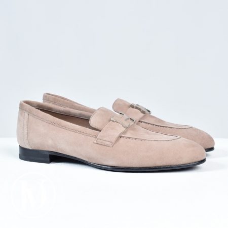 Mocassins Paris chèvre velours rose perle p.37 - Hermès Dressingment Votre
