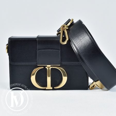 Sac 30 Montaigne Petit Box en cuir noir - Dior Dressingment Votre