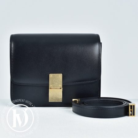Sac Classic box teen en cuir noir - Céline Dressingment Votre