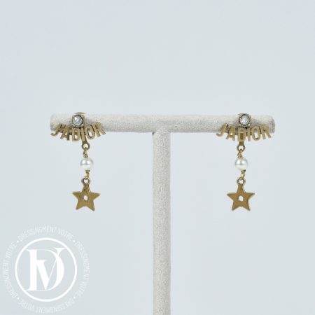 Boucles d'oreilles J'Adior en métal doré - Dior Dressingment Votre