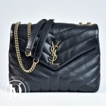 Sac Loulou small en cuir noir / doré - Saint Laurent Dressingment Votre
