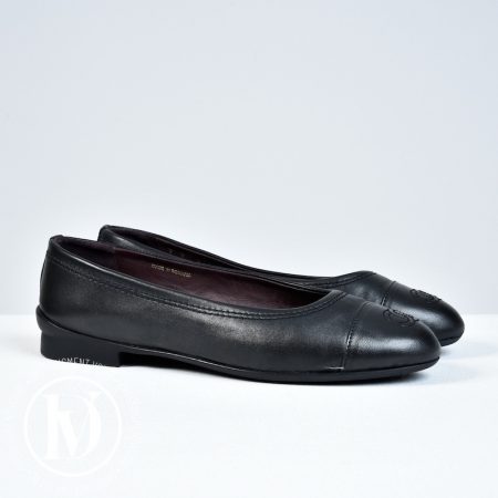 Ballerines Uniform en cuir noir p.37C - Chanel Dressingment Votre