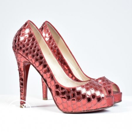 Escarpins Poseidon 120 Peep Toes rouge p.36 - Christian Louboutin Dressingment Votre