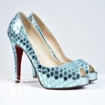Escarpins Poseidon 120 Peep Toes bleu p.36,5 - Christian Louboutin Dressingment Votre