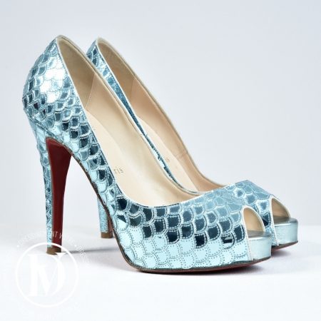 Escarpins Poseidon 120 Peep Toes bleu p.36,5 - Christian Louboutin Dressingment Votre