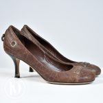 Escarpins vintages en cuir marron p.37,5 - Dior Dressingment Votre