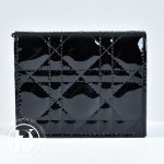 Portefeuille Gardenia Lady Dior en cuir verni noir - Dior Dressingment Votre