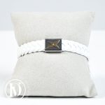 Bracelet Mec J'te Kiff en cuir blanc - Mauboussin Dressingment Votre