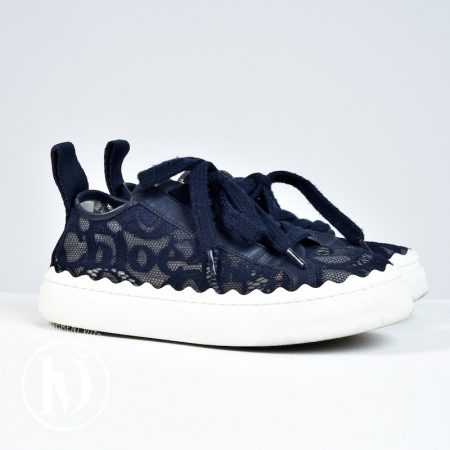 Sneakers basses Lauren en dentelle bleue p.35 - Chloé Dressingment Votre