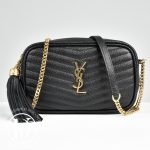 Sac mini Lou en cuir chevrons matelassé noir - Saint Laurent Dressingment Votre