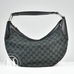 Sac Hobo demi-lune en toile GG verte - Gucci Dressingment Votre