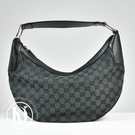 Sac Hobo demi-lune en toile GG verte - Gucci Dressingment Votre