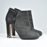 Bottines à talon en daim gris p.38 - Chanel Dressingment Votre