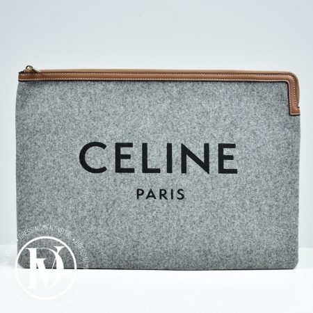 Grande pochette en feutre grise - Céline Dressingment Votre
